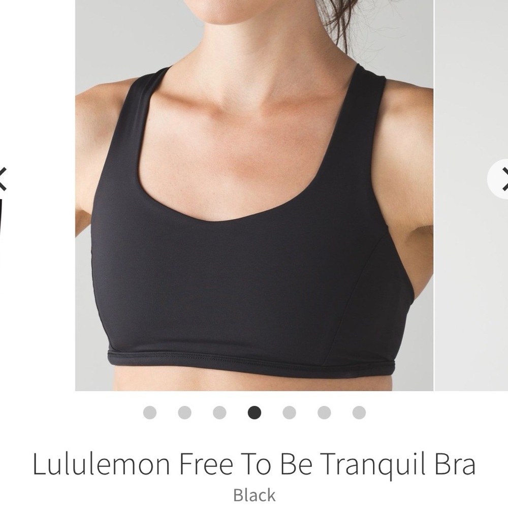 black lululemon free to be tranquil bra